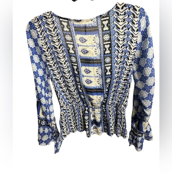 Free People Women’s Long Sleeve Rosalie Wrap Top Size S NWT - Picture 2 of 5